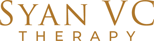 Syan VC Therapy brand name in elegant gold text.